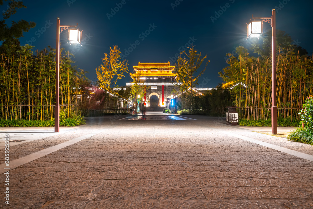 宿迁市东关口老码头夜景