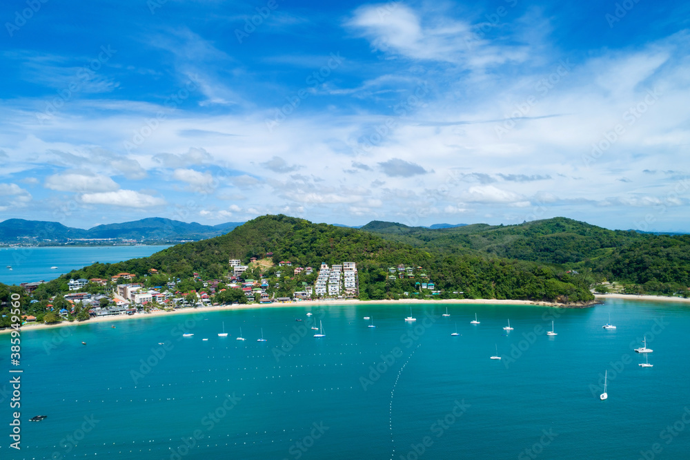 landscape nature scenery view of Beautiful tropical sea with Sea coast view in summer season image b