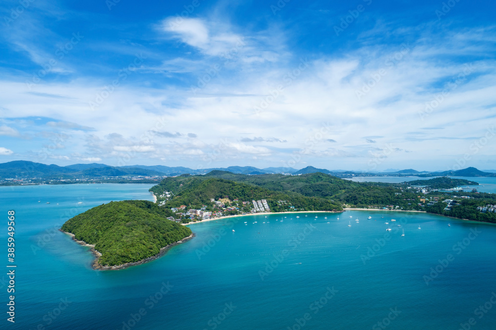 landscape nature scenery view of Beautiful tropical sea with Sea coast view in summer season image b