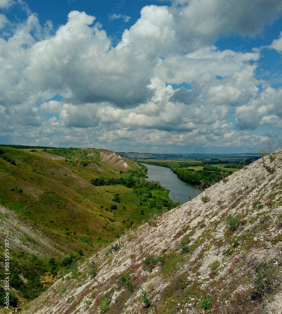 landscape with mountains and sky