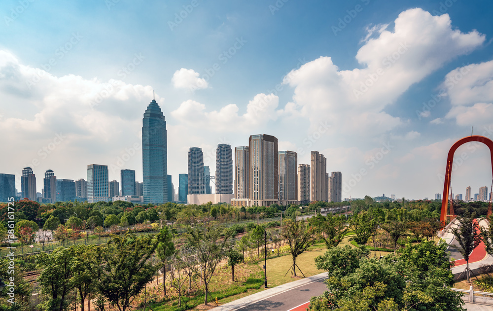 Shaoxing central business district architectural landscape