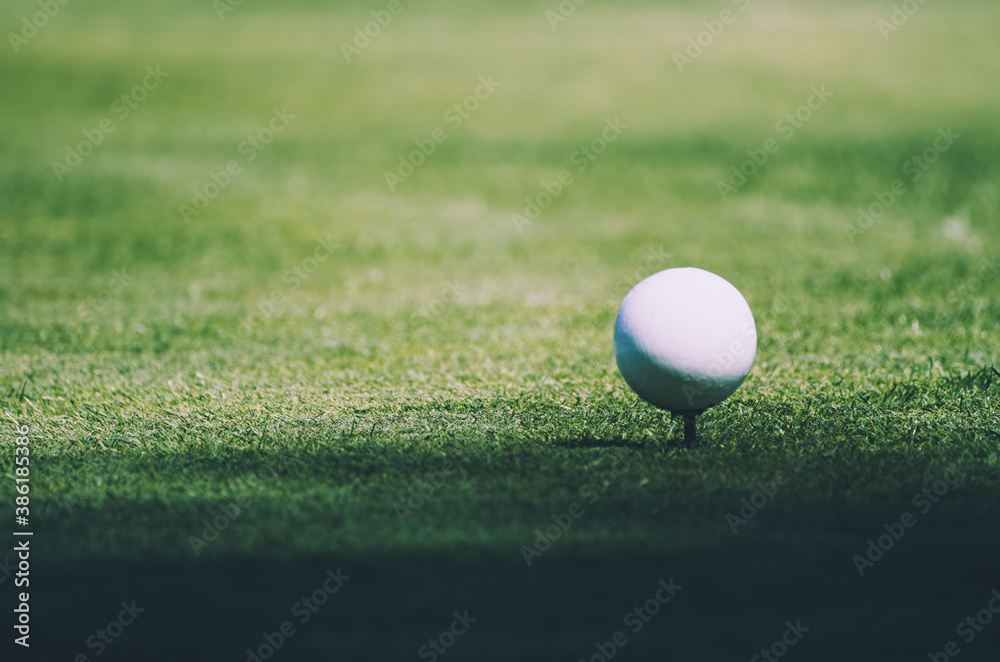 Golf ball on grass