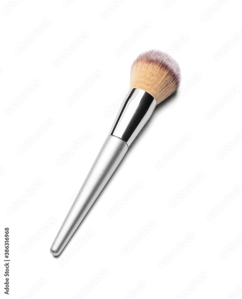 Makeup brush on white background