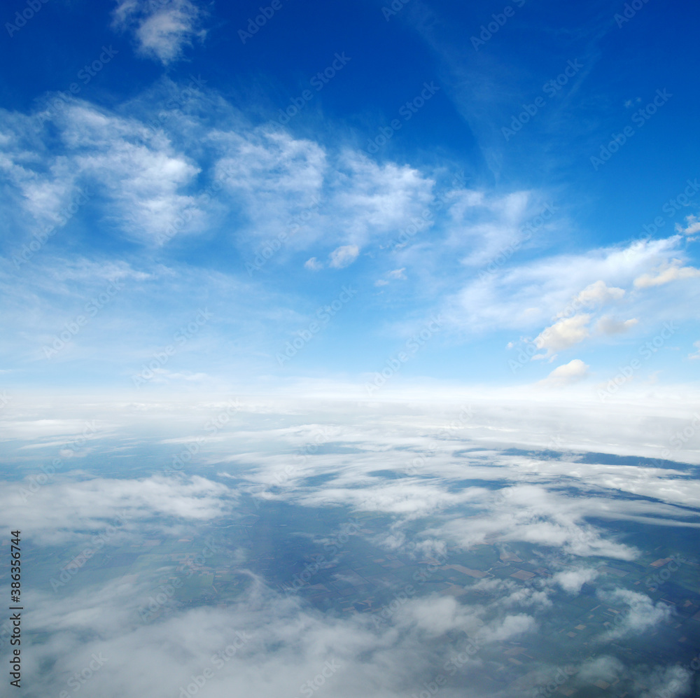 Clouds a view from airplane window