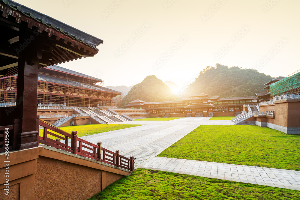 Qin and Han ancient city park, Guizhou, China.