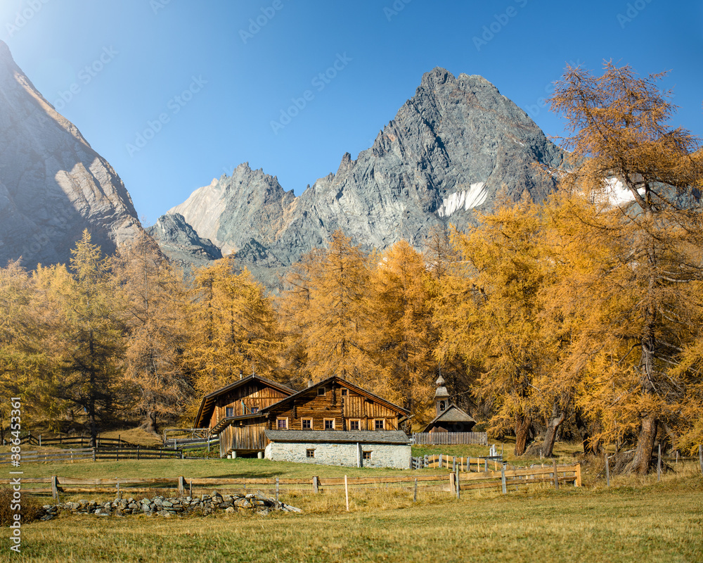 Großglockner in autumnal landscape, Austria