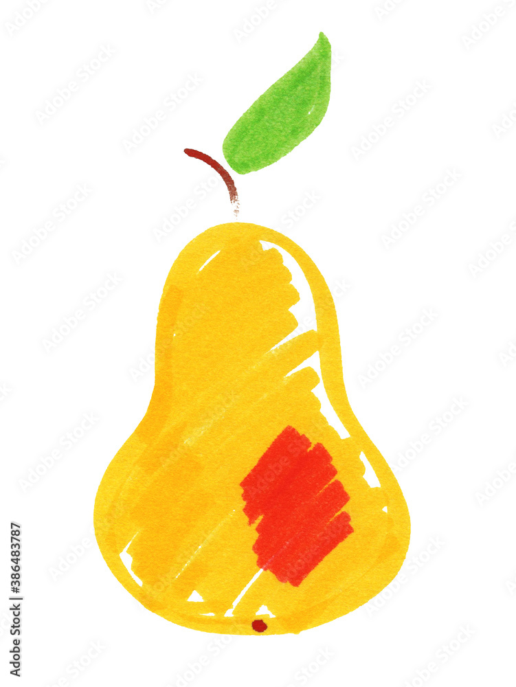 Child drawing of Pear