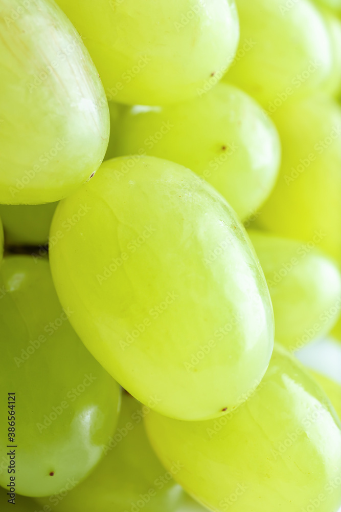 Ripe green grapes as background, closeup