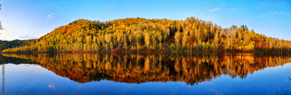 The Hinggan mountains of China autumn landscape. 