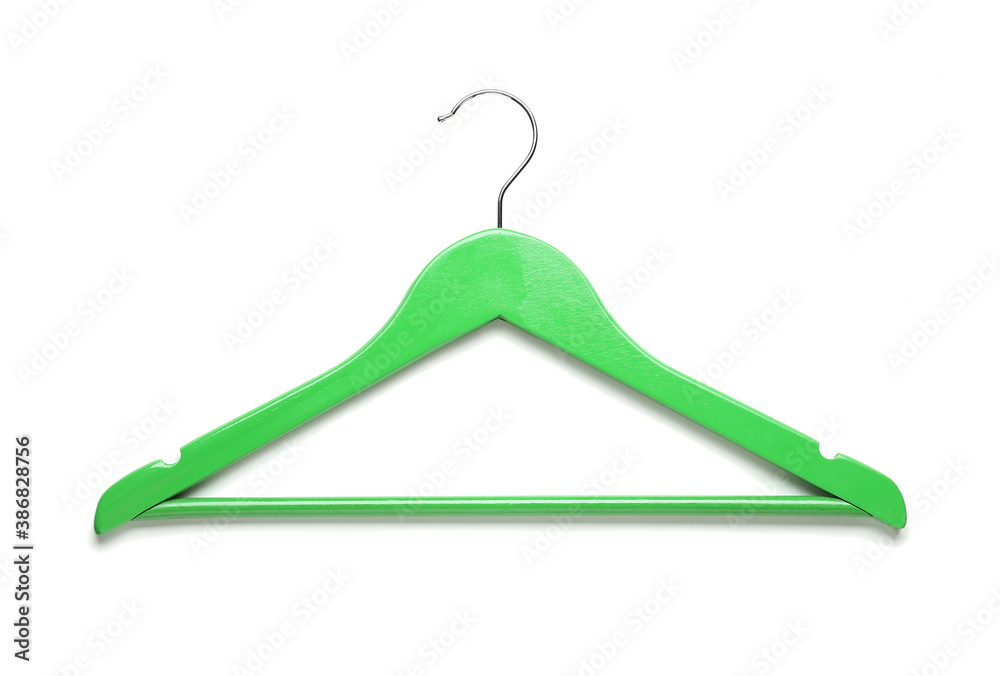 Clothes hanger on white background