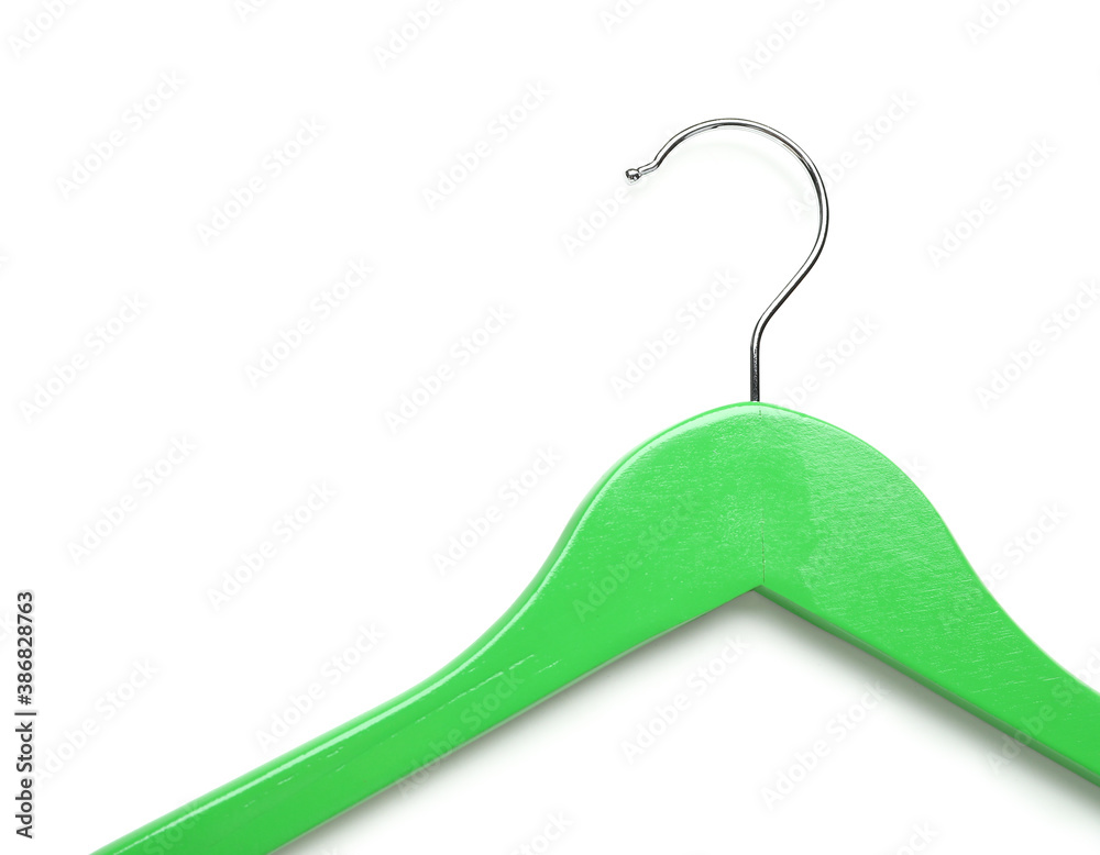 Clothes hanger on white background