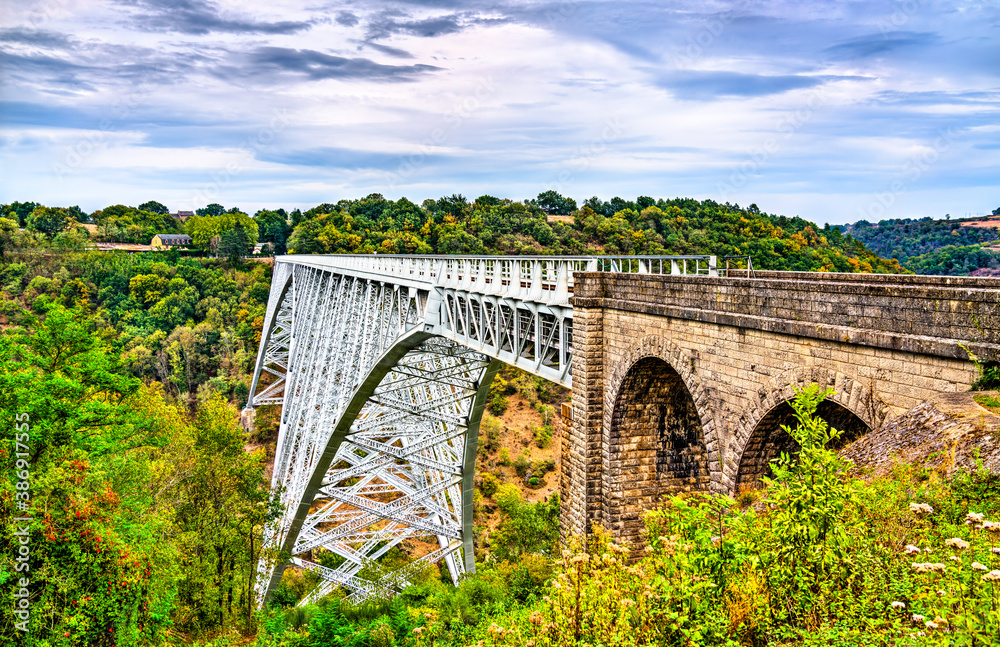 The Viaur Viaduct, a railway bridge in Aveyron - Occitanie, France