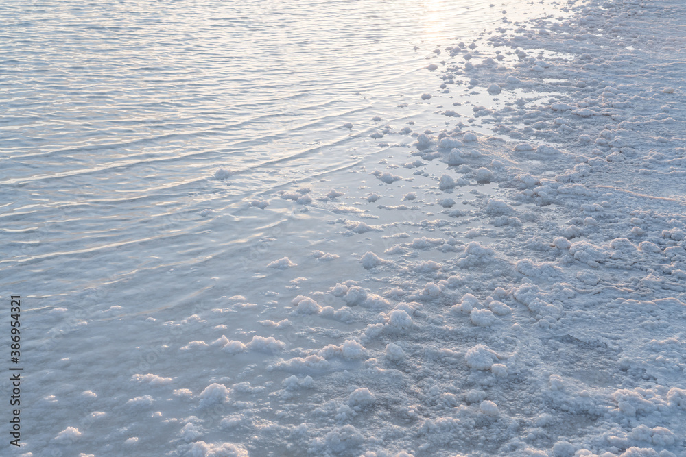 Details of salt crystals by the salt lake.