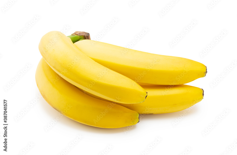 Bananas on a white background