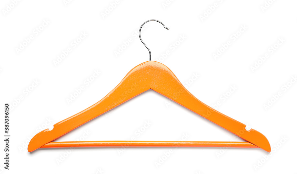 Clothes hanger on white background