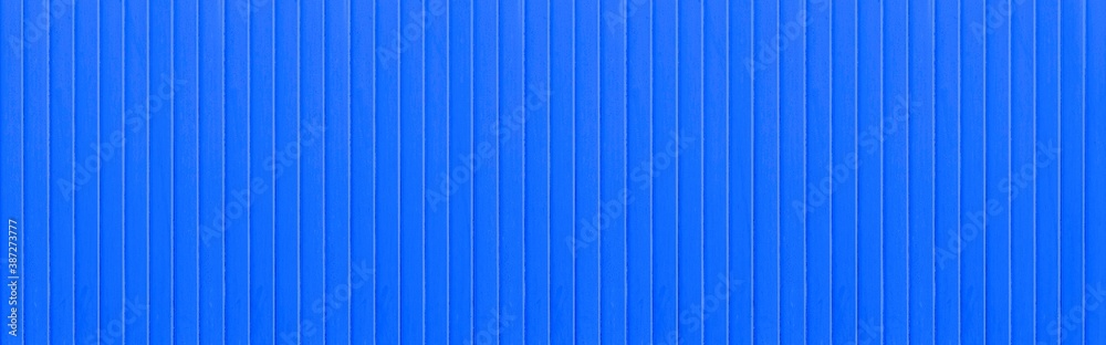 Panorama of Blue Corrugated metal background and texture surface or galvanize steel