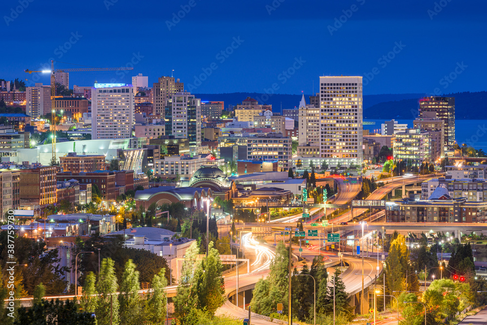 Tacoma, Washington, USA Skyline