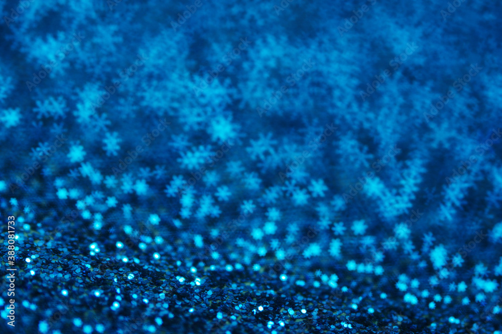 Abstract blue  background with snowflakes