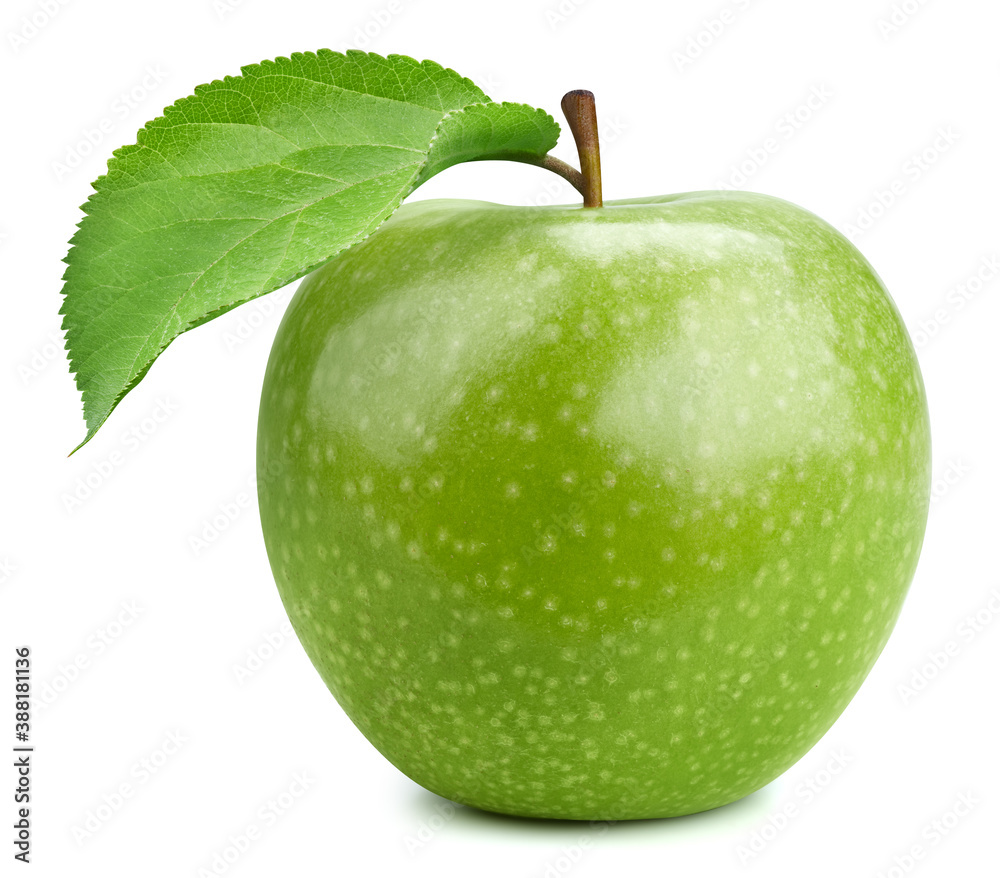 Organic apple fruit isolated on white background