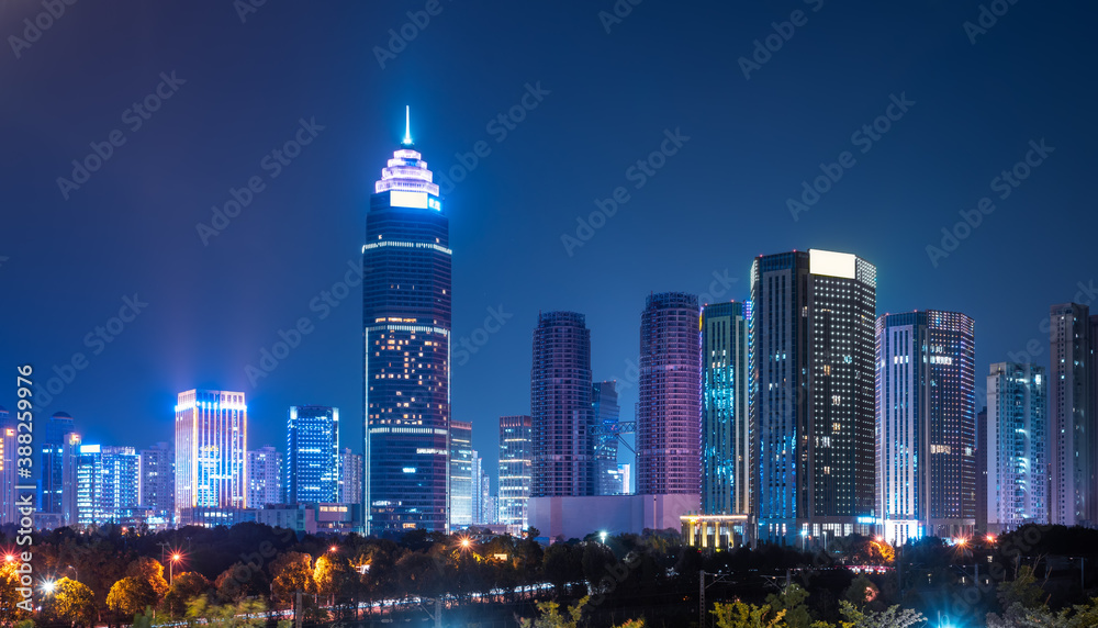 Modern office building in the CBD of Shaoxing, China