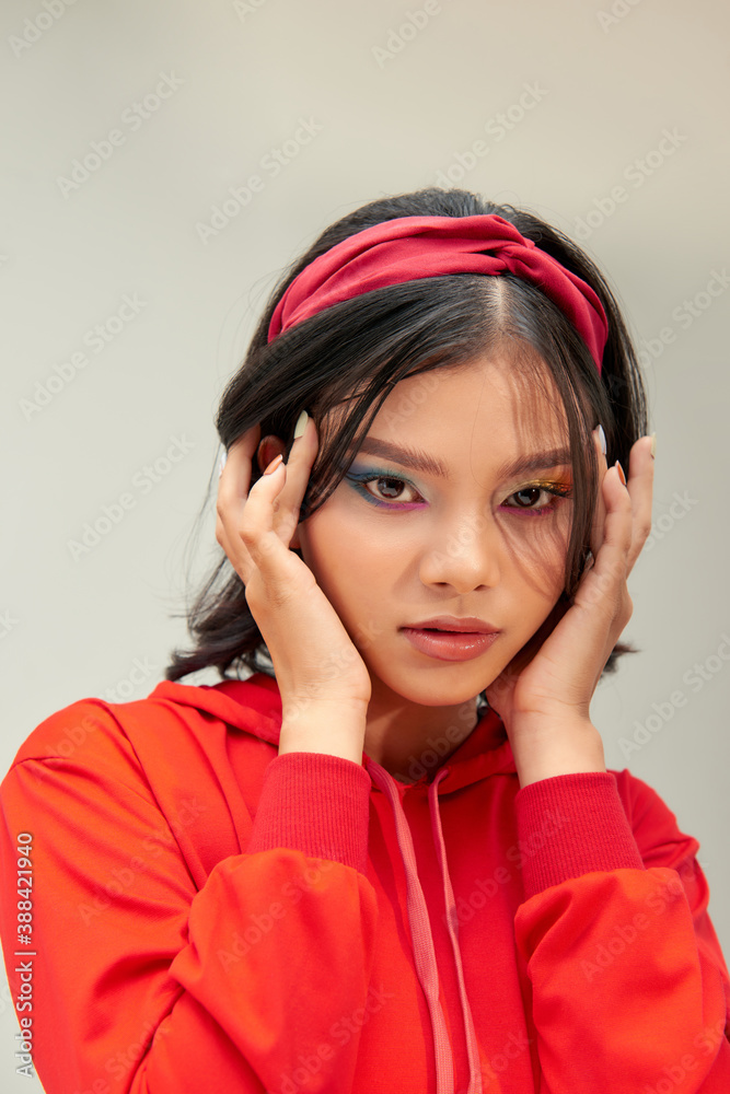 Beautiful Woman With Colorful Makeup