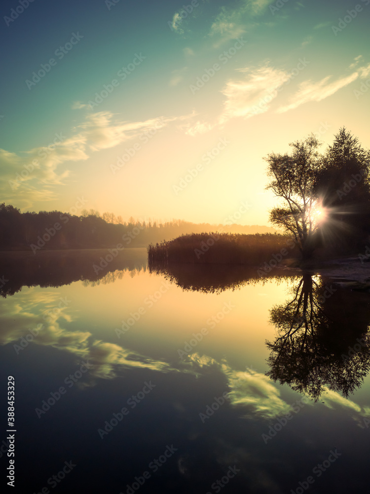 First Sunrays on an Autumn Morning