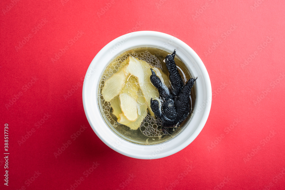 Chinese Medicinal Diet Health Soup Yuzhu Black Chicken Soup