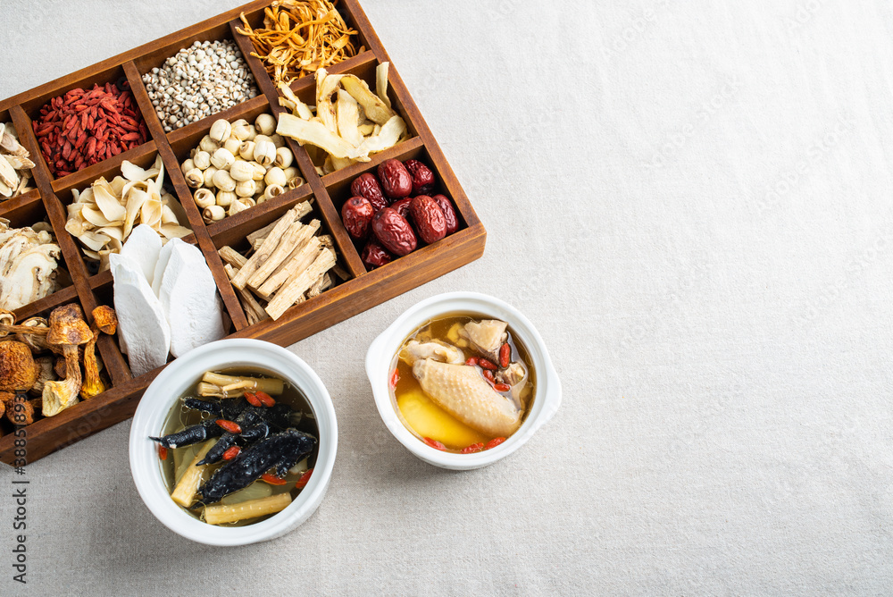 Chinese traditional nourishing soup stewed chicken soup