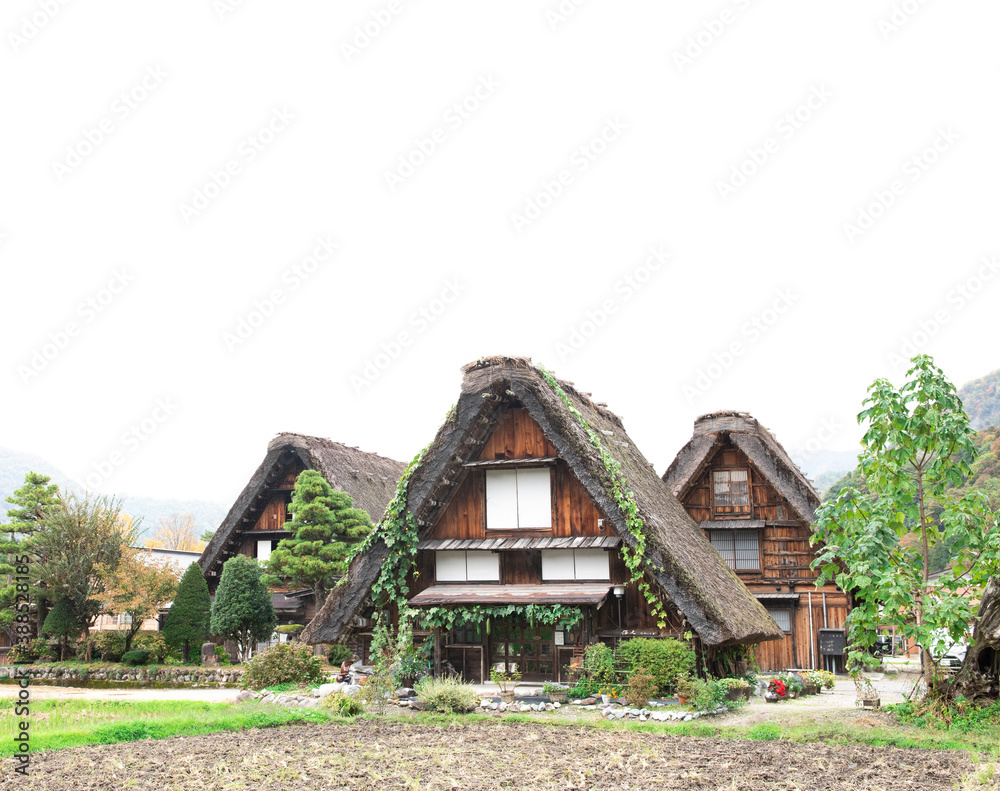 世界遺産の白川郷の合掌造り集落