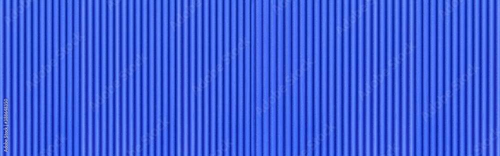 Panorama of Blue Corrugated metal background and texture surface or galvanize steel