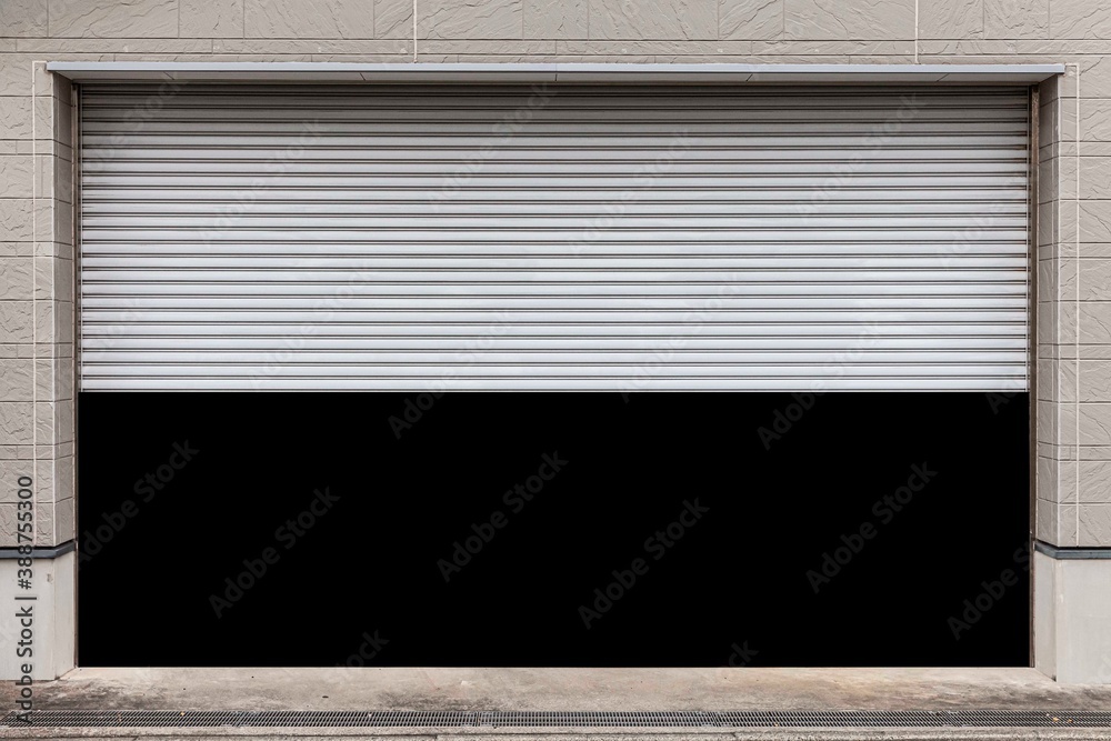 Garage at the building that opens the door.