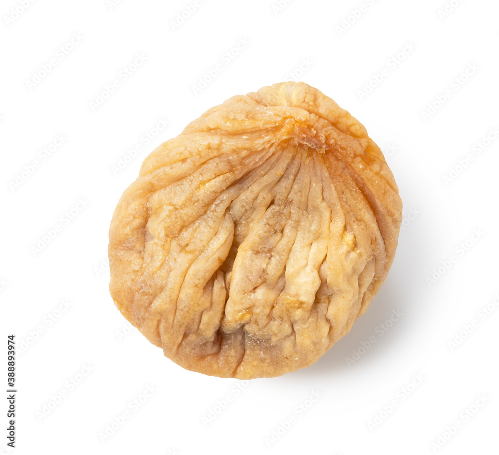 Dried figs on a white background