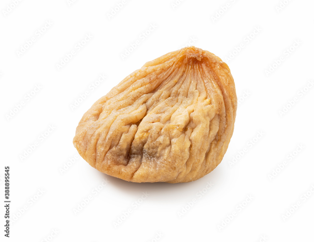 Dried figs on a white background