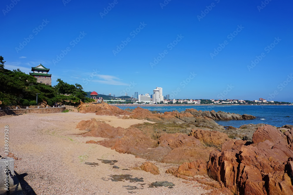 Qingdaos beautiful coastline and architectural landscape of the old city