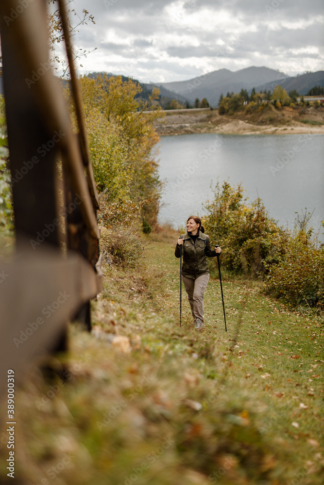 Lake in the background.