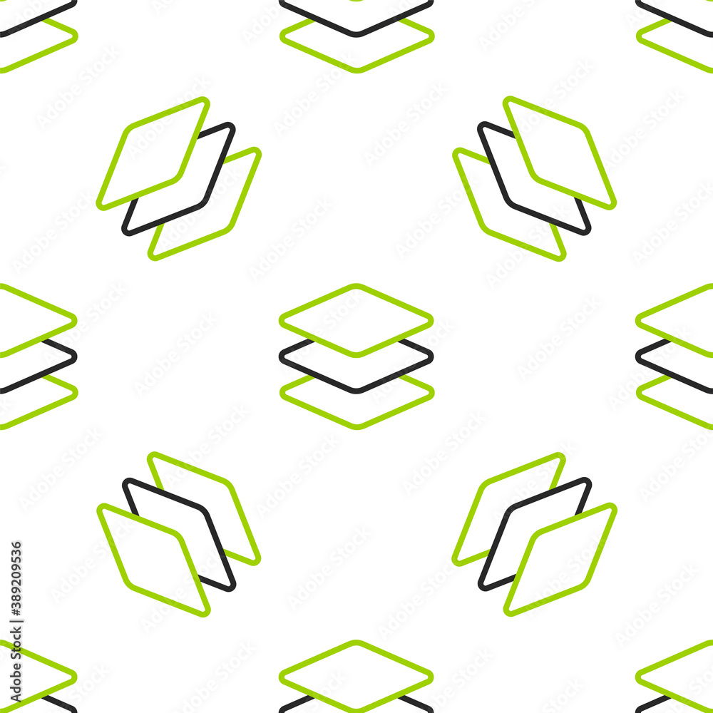 Line Layers icon isolated seamless pattern on white background. Vector.