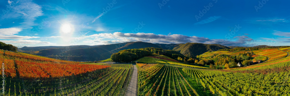 Oktober 2020 Weinberge Bad Neuenahr-Ahrweiler ; Ahrtal ; Indian Summer ;.Foto: Norbert Ittermann.www