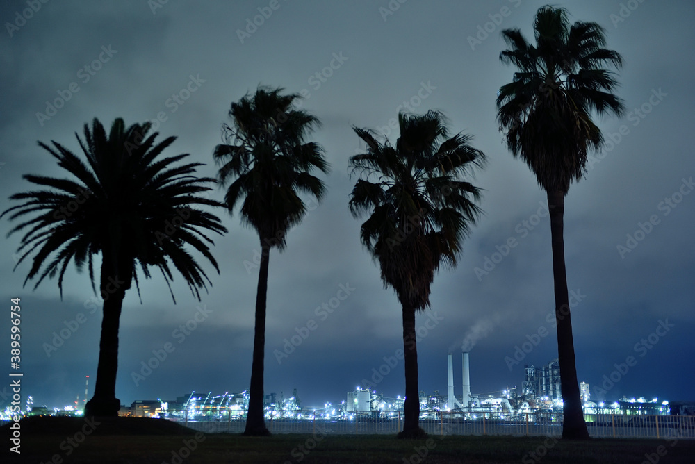 周南の工場夜景