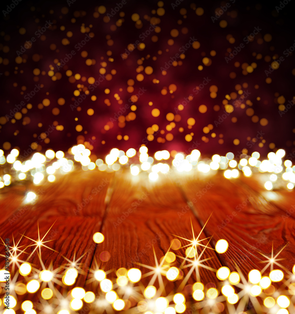 Holiday background with bokeh