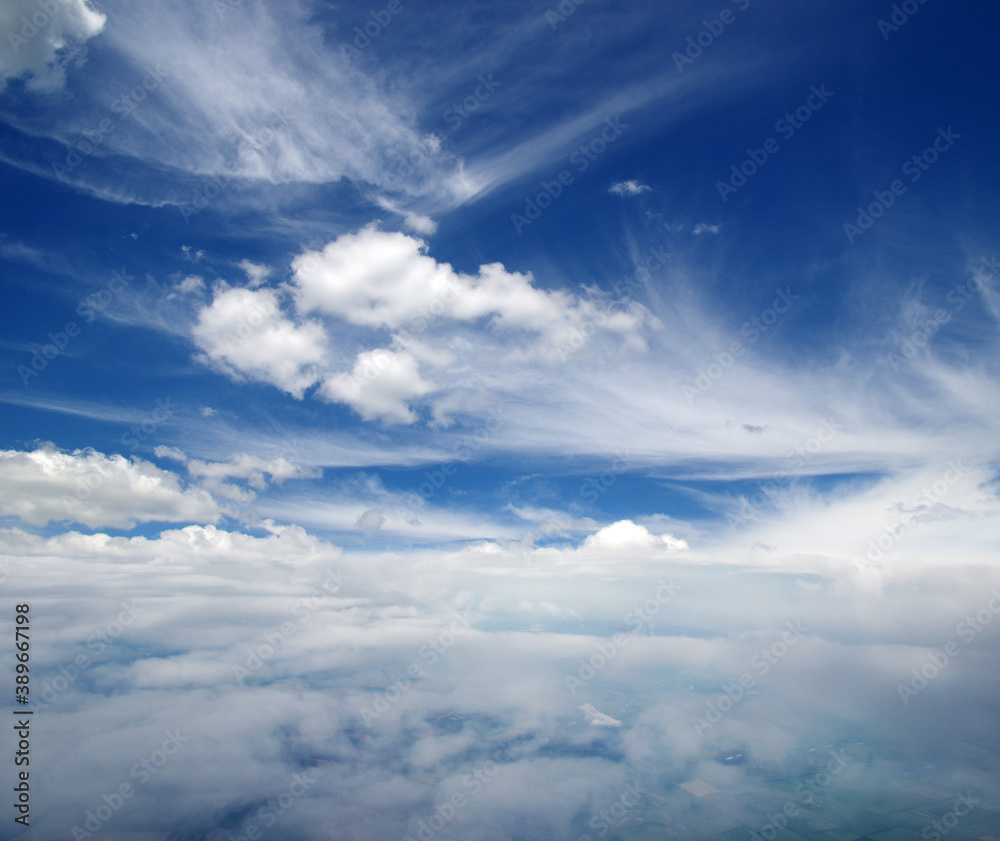 Clouds a view from airplane window