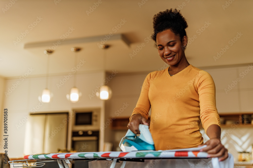 Ironing clothes, weekend vibes.