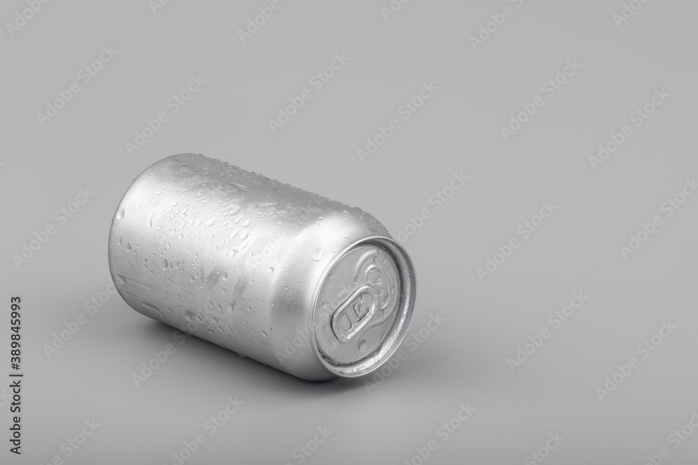 wet metal aluminum beverage drink cans. photography