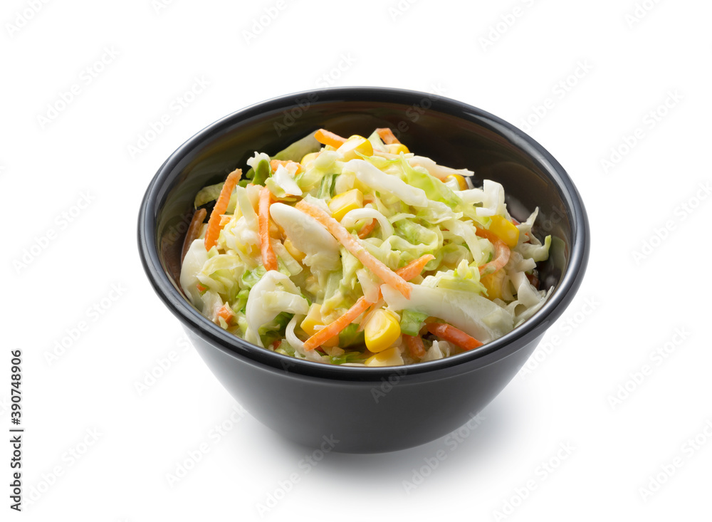 白色背景上的Coleslaw