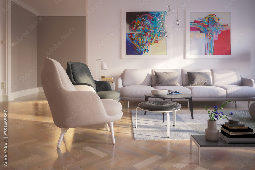 Contemporary Luxury Furnishing (preview) - 3d visualization