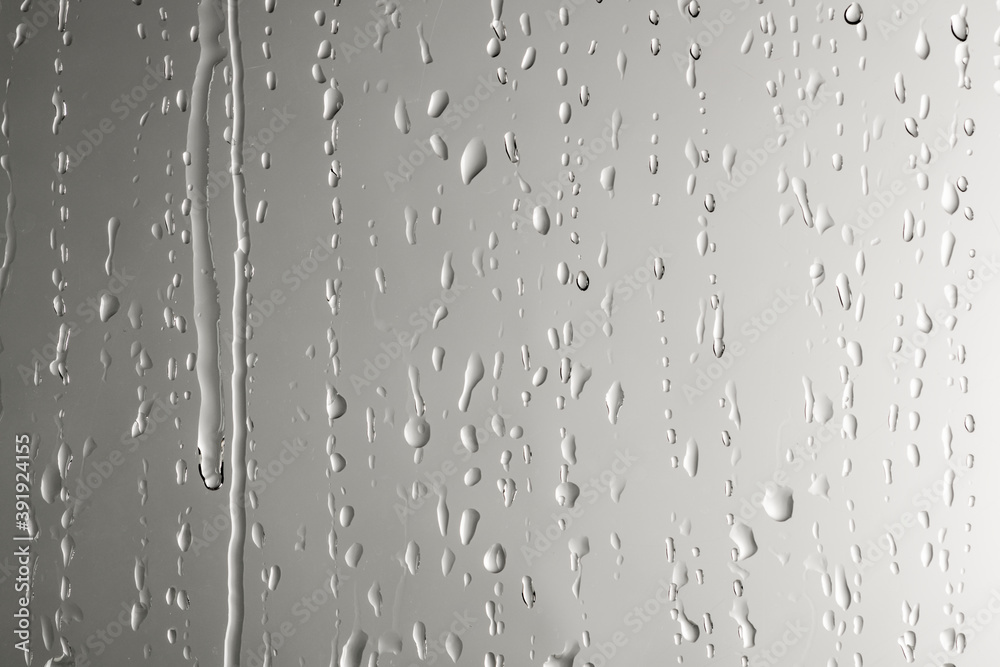 Water drops on a gray background wallpaper