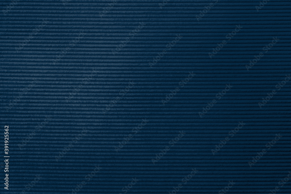 Blue corduroy fabric textured background