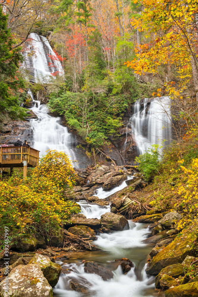 Anna Ruby Falls，乔治亚州，美国