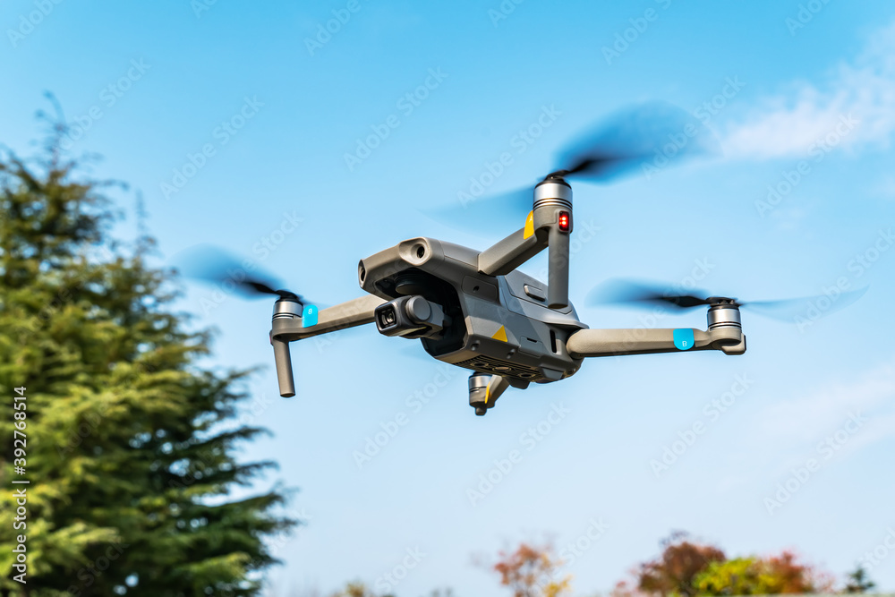 Flying drones in the park