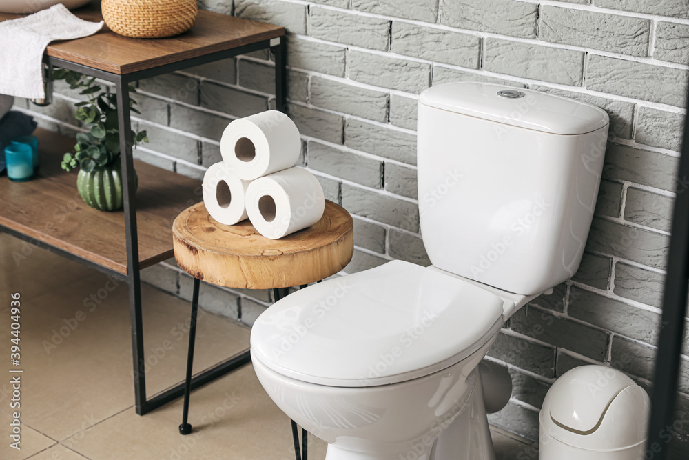 Stylish interior of modern restroom