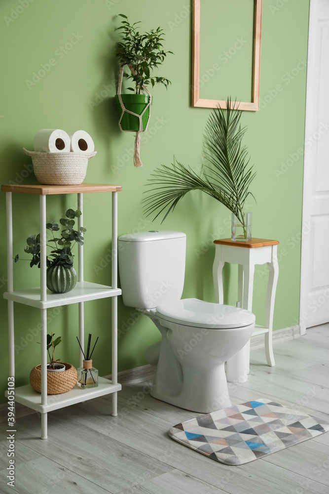 Stylish interior of modern restroom